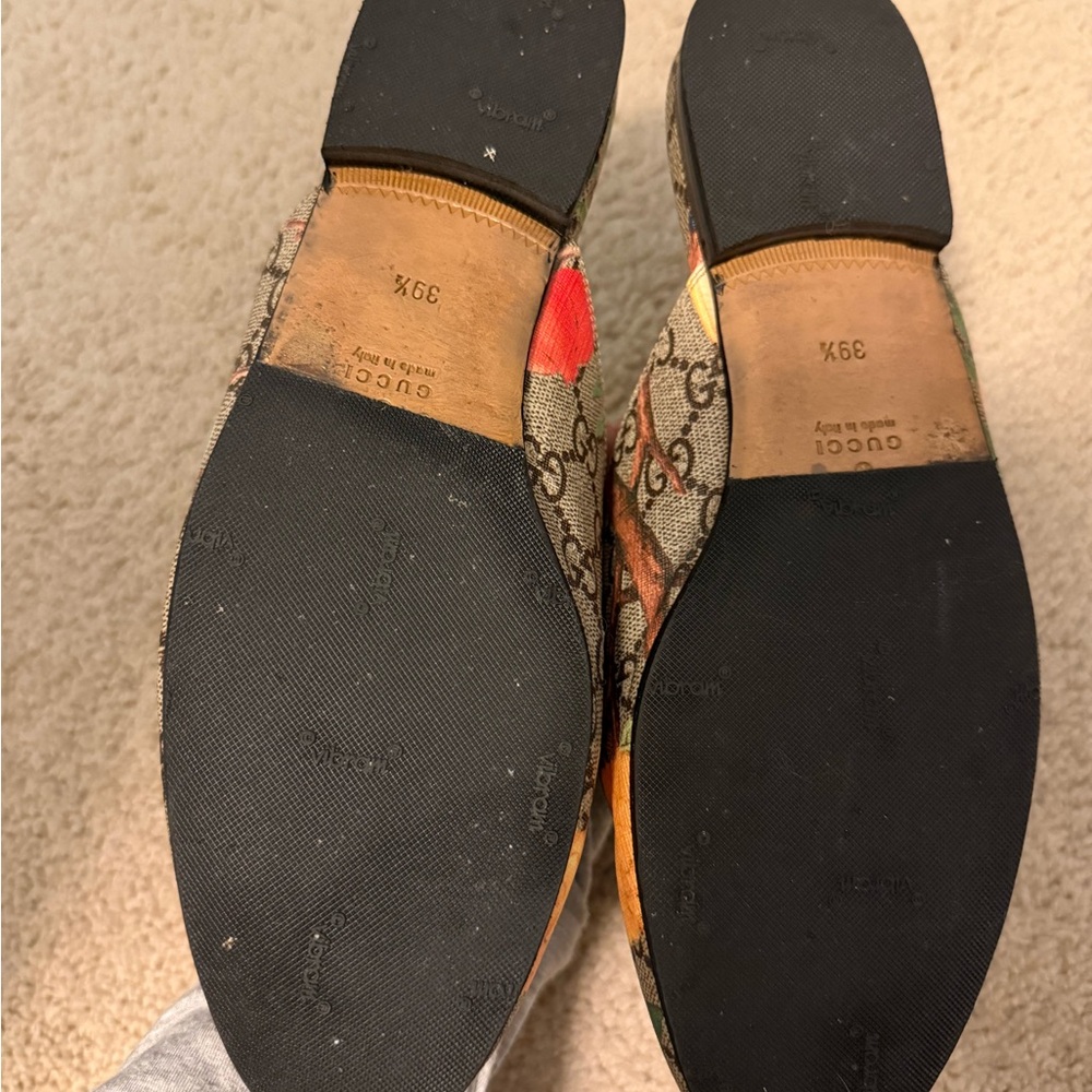 Gucci Multicolor Parrot Print Mules - Picture 3 of 4